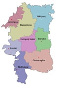 Map of Habiganj District