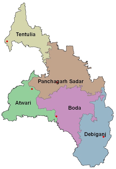 Map of Panchagarh District