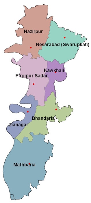 Map of Pirojpur District