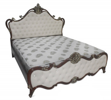 Stylish Chittagong Tick Wood Victorian Bed, Wooden Victorian Headboard Designs