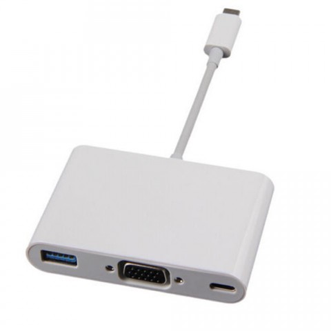 Converter Hub Type C 5-in-1 USB to VGA