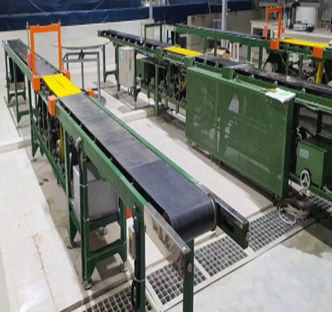 AUTOMATIC FOOT WIPING CONVEYOR FOR PLATE & BOWL