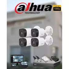 4-CH 4-Pcs Camera with 17" Monitor 500 HDD CCTV Package Dahua
