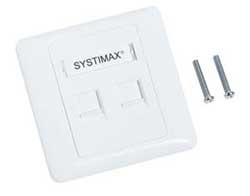 Systimax Network Face Plate Dual or Single Shutter