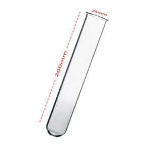 Glass Test Tube for Laboratory Use (8 Inch x 25mm) Hard Glass 200mm