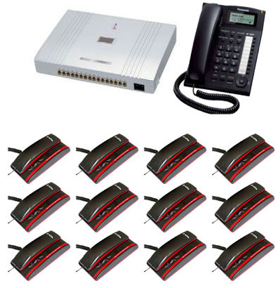 IKE PABX 16-Line Full Package with 16 Telephone Set