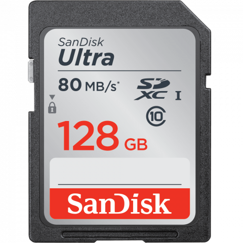 Sandisk Ultra 128GB Class 10 80MB/s SDXC Memory Card