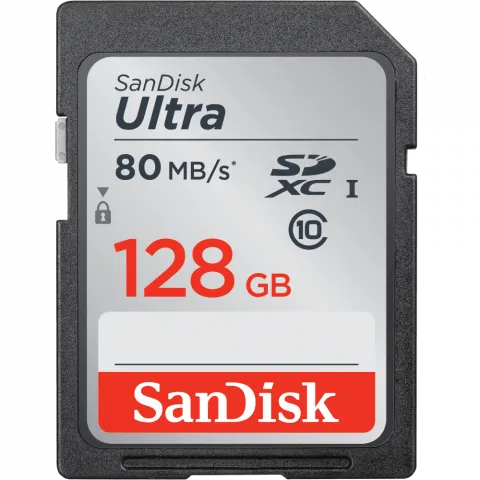 Sandisk Ultra 128GB Class 10 80MB/s SDXC Memory Card
