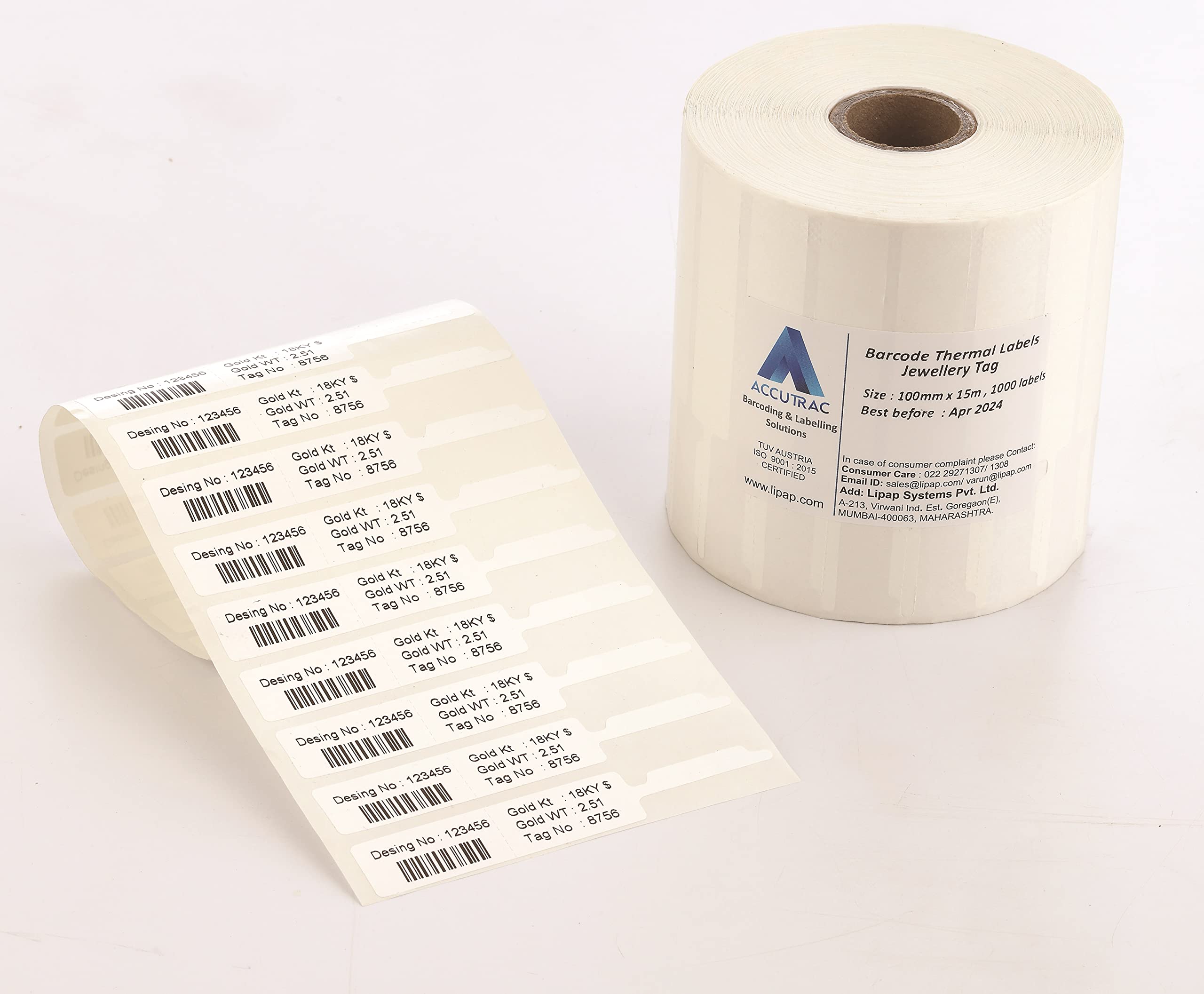 Barcode Sticker 82mmX13mm PVC (1 Roll = 1000pcs)