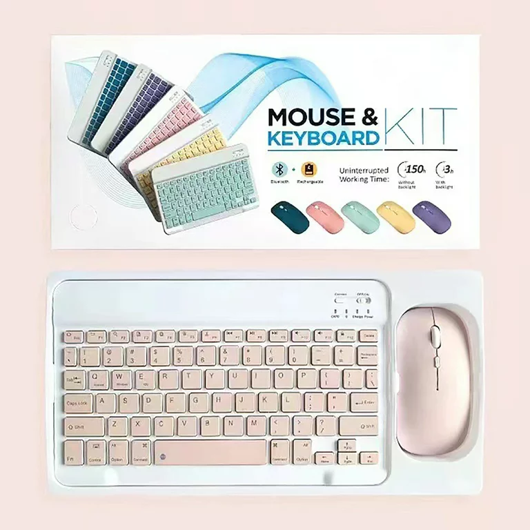 Wireless Keyboard and Mouse Set – Compact Bluetooth Keyboard