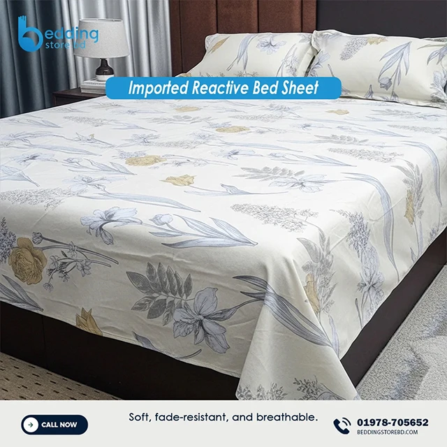 Imported Reactive Bed Sheet - Premium