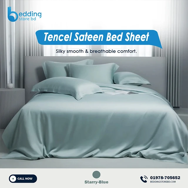 Premium Tencel Silk Bed Sheet - Silky Smooth & Eco-Friendly