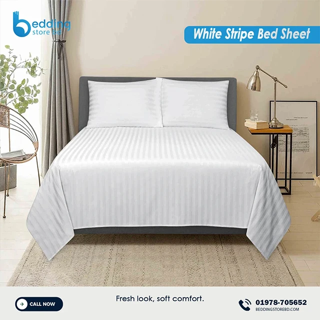 Premium White Bed Sheet – Soft, Breathable & Luxury Cotton