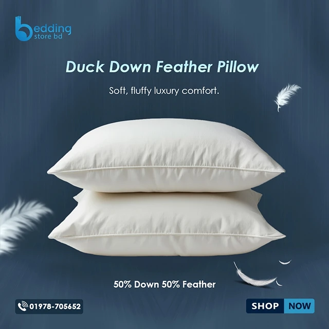 Duck Down Feather Pillow