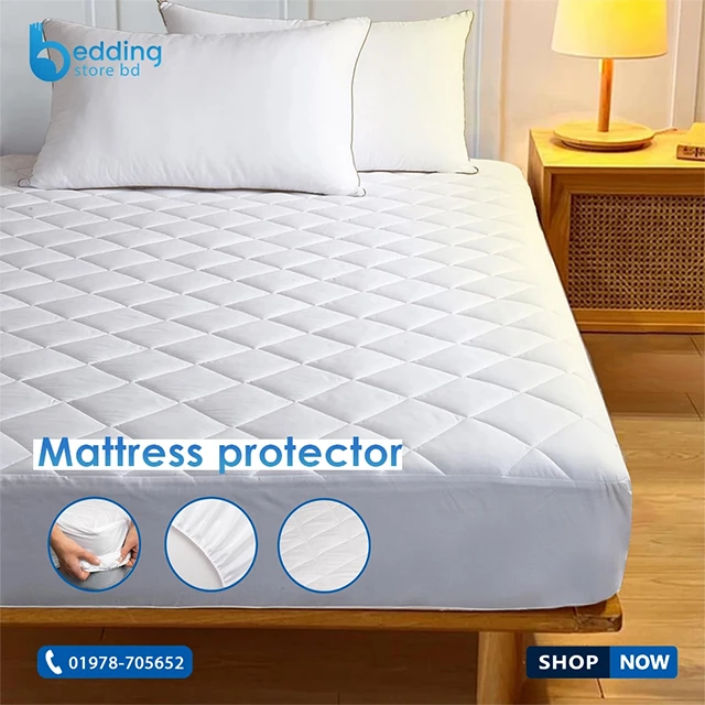 3 Layer Fitted Cotton Mattress Protector - Soft & Breathable