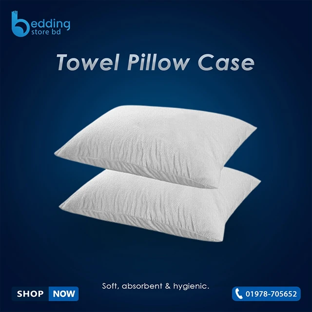 Luxury Towel Pillow Case – Soft, Absorbent & Skin-Friendly