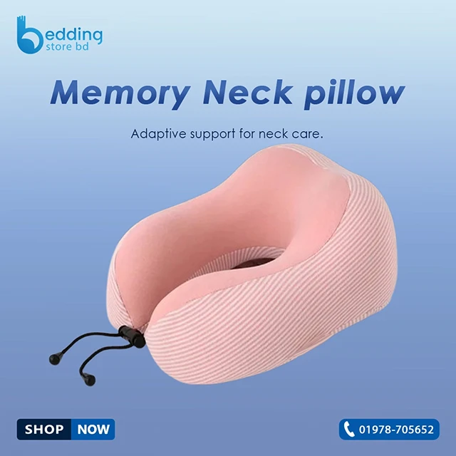 Premium Memory Ergonomic Neck Pillow - Travel Comfort
