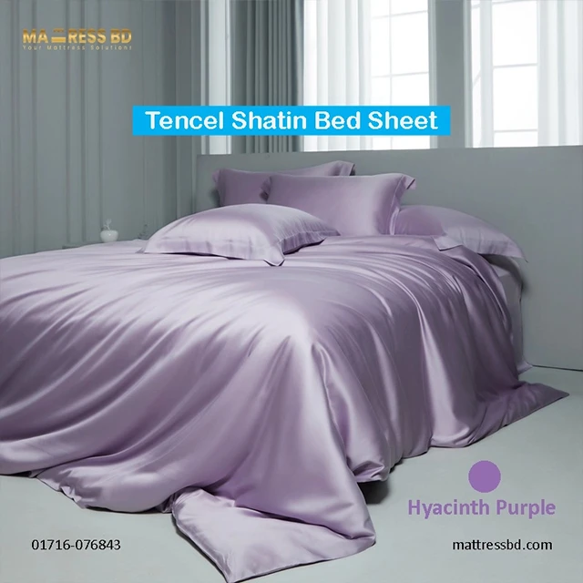 Tencel Shatin Bed Sheet - Fengxin Purple