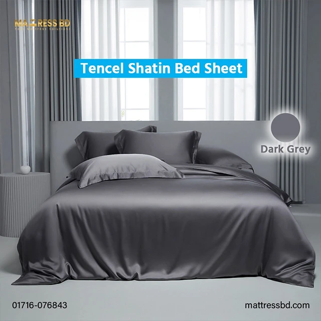 Tencel Shatin Bed Sheet – Dark Gray