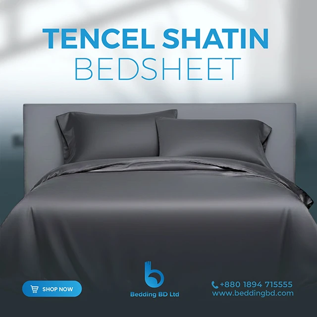 Tencel Shatin Bed Sheet - Grey
