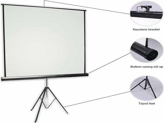 Tripod 60 Inch x 60 Inch Projector Screen