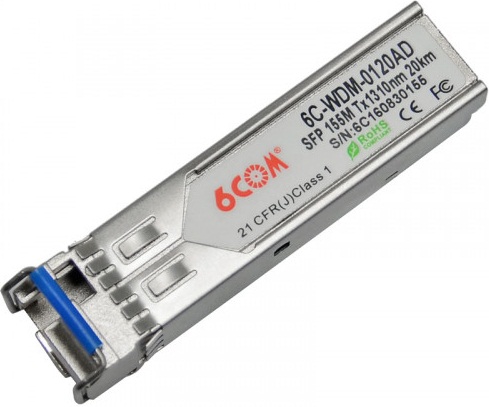 6COM 6C-WDM-0120AD SMF 155Mbps Fiber Optical Transceiver