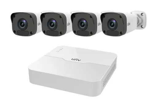 CCTV Package Uniview 4-CH NVR 1TB HDD 4-Pcs Camera