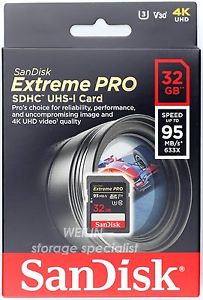 SanDisk Extreme Pro 32GB UHS-I MicroSDXC Memory Card