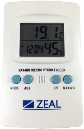 Zeal Temperature and Humidity Digital Hygrometer