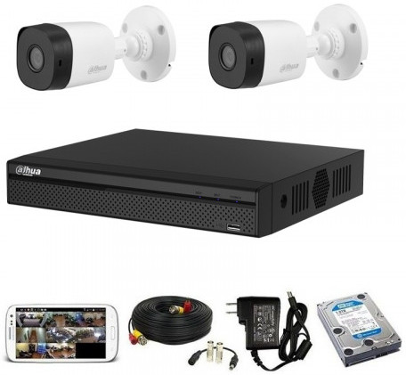 CCTV Package Dahua 2CH DVR 2 PCS Camera 500GB HDD
