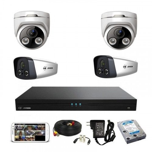 CCTV Package Jovision 4CH NVR 4-Pcs IP Camera 500GB HDD