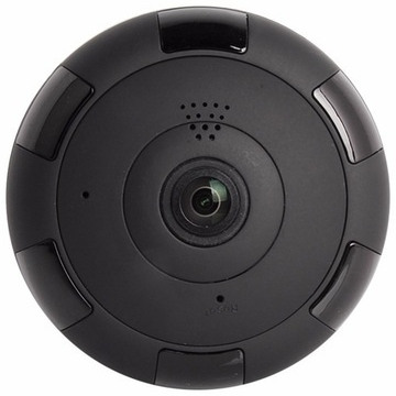 Panoramic VR 360 Degree Wi-Fi IP Fish Eye Black Camera